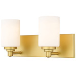 Soledad Bathroom Vanity Light - Brushed Gold / White