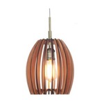 Crescendo Woodwork Pendant - Brass / Cherry Wood