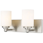 Soledad Bathroom Vanity Light - Brushed Nickel / White