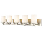 Soledad Bathroom Vanity Light - Brushed Nickel / White