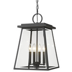 Broughton Outdoor Pendant - Black / Clear Beveled