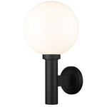 Laurent Outdoor Wall Sconce - Black / Opal