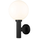 Laurent Outdoor Wall Sconce - Black / Opal