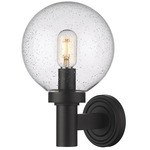 Laurent Outdoor Wall Sconce - Black / Clear Seedy