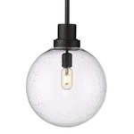 Laurent Outdoor Pendant - Black / Clear Seedy