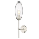 Arden Wall Sconce - Brushed Nickel / Clear