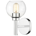 Sutton Wall Sconce - Chrome / Clear