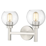 Sutton Bathroom Vanity Light - Brushed Nickel / Clear