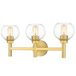 Sutton Bathroom Vanity Light - Brushed Gold / Clear