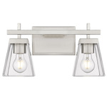 Lauren Bathroom Vanity Light - Brushed Nickel / Clear