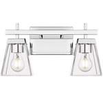 Lauren Bathroom Vanity Light - Chrome / Clear