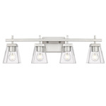 Lauren Bathroom Vanity Light - Brushed Nickel / Clear