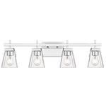 Lauren Bathroom Vanity Light - Chrome / Clear