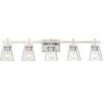 Lauren Bathroom Vanity Light - Brushed Nickel / Clear