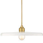 Paloma Pendant - Olde Brass / Opal
