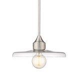 Paloma Pendant - Brushed Nickel / Clear