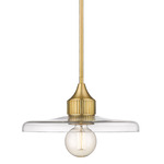 Paloma Pendant - Olde Brass / Clear