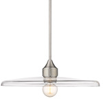 Paloma Pendant - Brushed Nickel / Clear