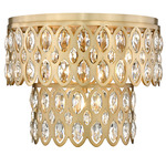 Dealey Tiered Ceiling Light - Heirloom Brass / Clear