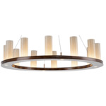 Carlyle Corona 3000K Ring Chandelier - Burnished Bronze / Light Art Glass