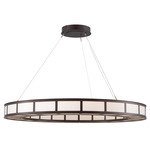 Carlyle Metro 3000K Chandelier - Burnished Bronze / White Glass