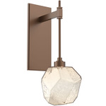 Gem Tempo Wall Sconce - Burnished Bronze / Amber