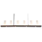 Carlyle Corona Linear 3000K Chandelier - Burnished Bronze / Frosted Seeded