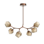 Gem Modern Branch Chandelier - Burnished Bronze / Bronze