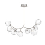 Gem Modern Branch Chandelier - Metallic Beige Silver / Clear