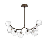 Gem Modern Branch Chandelier - Flat Bronze / Clear