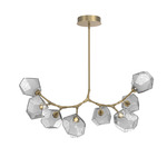 Gem Modern Branch Chandelier - Gilded Brass / Smoke