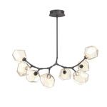 Gem Modern Branch Chandelier - Graphite / Amber