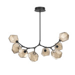 Gem Modern Branch Chandelier - Matte Black / Bronze