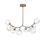 Gem Modern Branch Chandelier - Novel Brass / Clear