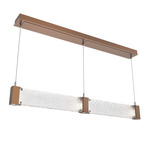 Parallel Straight 3000K Linear Pendant - Burnished Bronze / Clear Rimelight