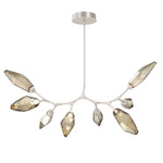 Rock Crystal Modern Branch Chandelier - Metallic Beige Silver / Chilled Bronze