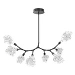 Blossom Modern Branch Chandelier - Matte Black / Clear