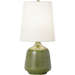 Ornella Table Lamp - Green / White Linen