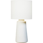 Vessel Table Lamp - New White / White Linen