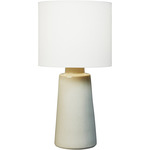 Vessel Table Lamp - Shellish Grey / White Linen