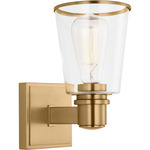 Alessa Wall Sconce - Burnished Brass / Clear
