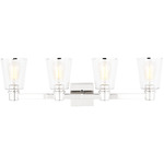 Alessa Bathroom Vanity Light - Polished Nickel / Clear