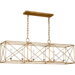 Beatrix Linear Chandelier - Antique Gild