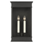 Cupertino Outdoor Wall Sconce - Textured Black / Clear