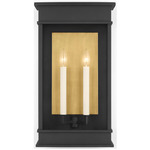 Cupertino Outdoor Wall Sconce - Textured Black / Clear
