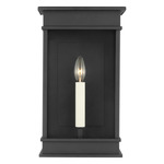 Cupertino Outdoor Wall Sconce - Textured Black / Clear