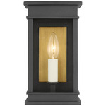 Cupertino Outdoor Wall Sconce - Textured Black / Clear