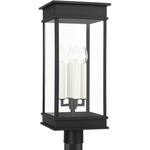 Cupertino Post Light - Textured Black / Clear