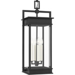 Cupertino Outdoor Pendant - Textured Black / Clear
