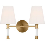 Hanover Bathroom Vanity Light - Burnished Brass / Milk